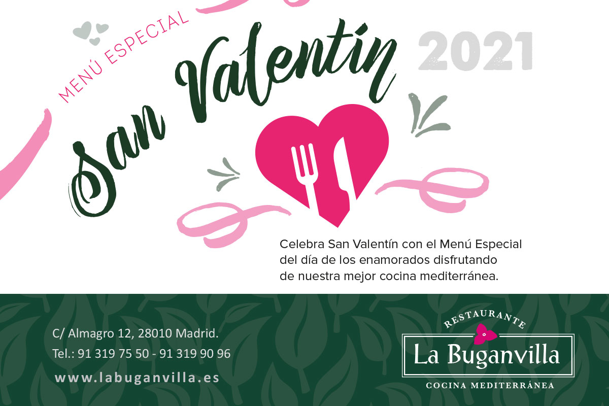 Menú especial San Valentín 2021